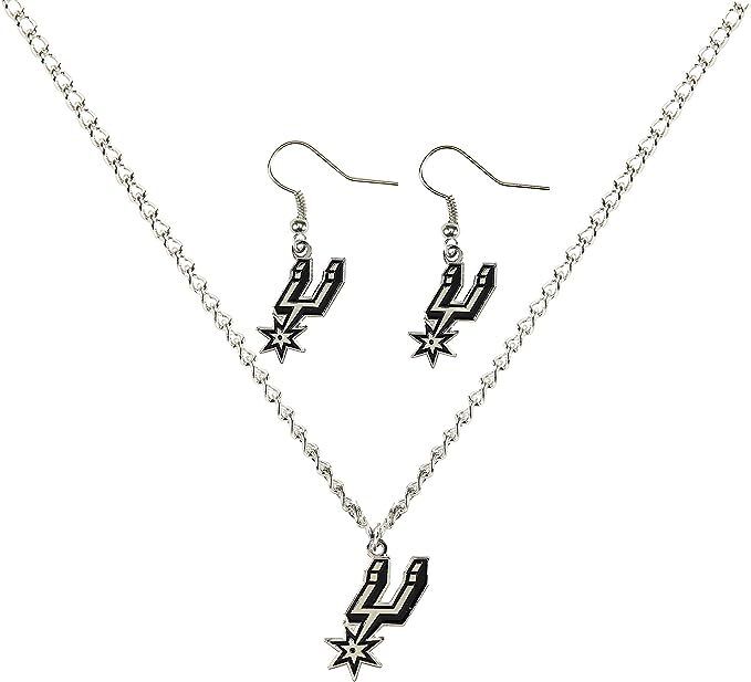 NBA Licensed Necklace & Dangler Earrings Set - Pick Your Team