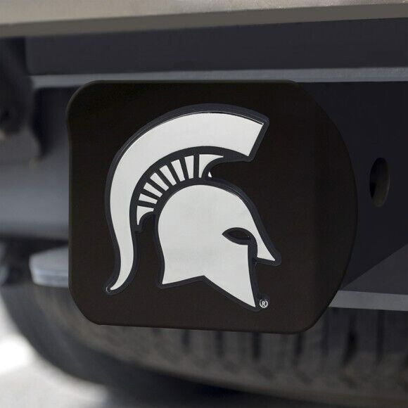 Michigan State Spartans Hitch Cover - Heavy Duty Black - 3.4" x 4"