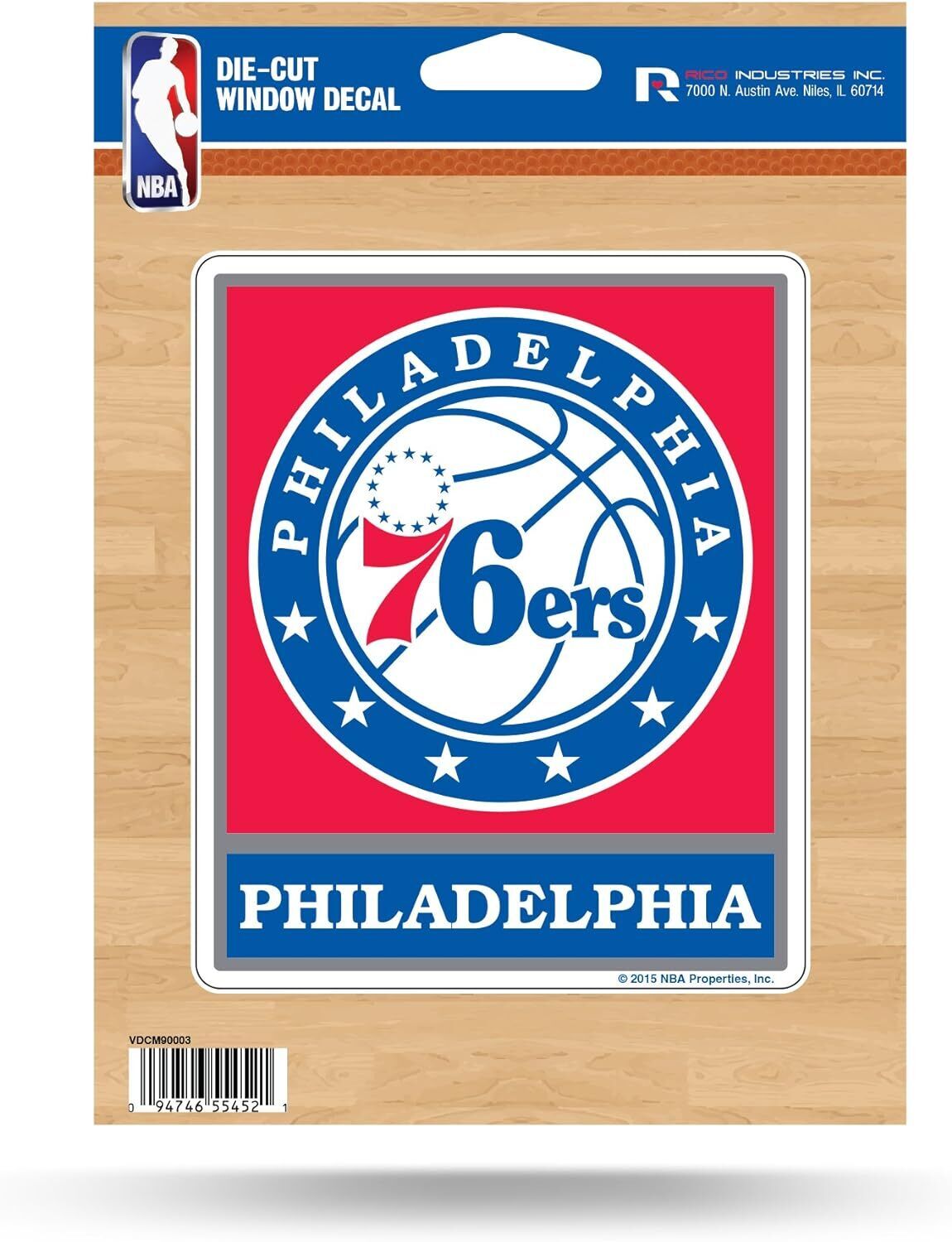 Philadelphia 76ers Vinyl Logo Auto Decal NBA Licensed