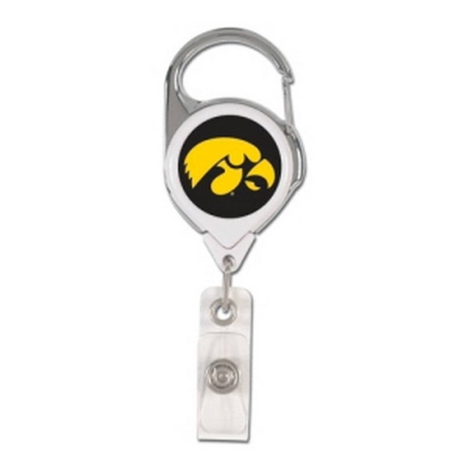 Iowa Hawkeyes 24 inch Heavy Duty Retractable Nylon Cord Carabiner Clip