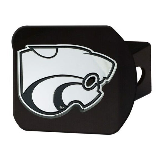 Kansas State Wildcats Hitch Cover - Heavy Duty Black - 3.4" x 4"