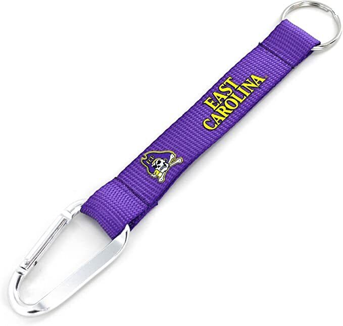 EAST CAROLINA PIRATES CARABINER LANYARD KEYCHAIN