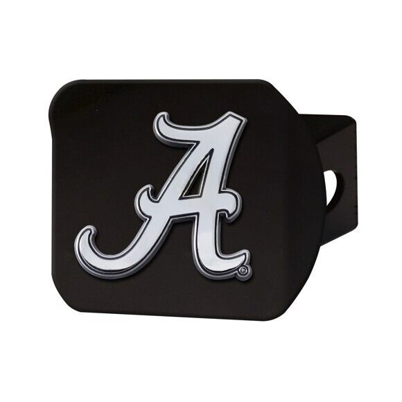 Alabama Crimson Tide Hitch Cover - Heavy Duty Black - 3.4" x 4"