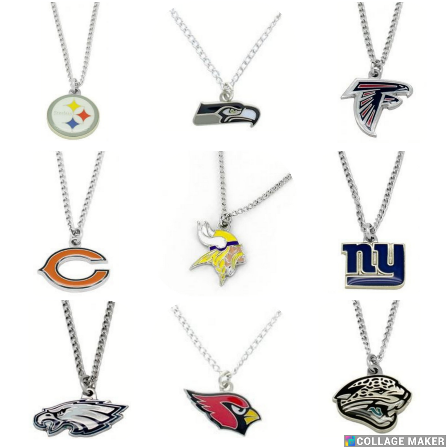 NFL Licensed Logo Pendant Necklaces - Pick Your Team