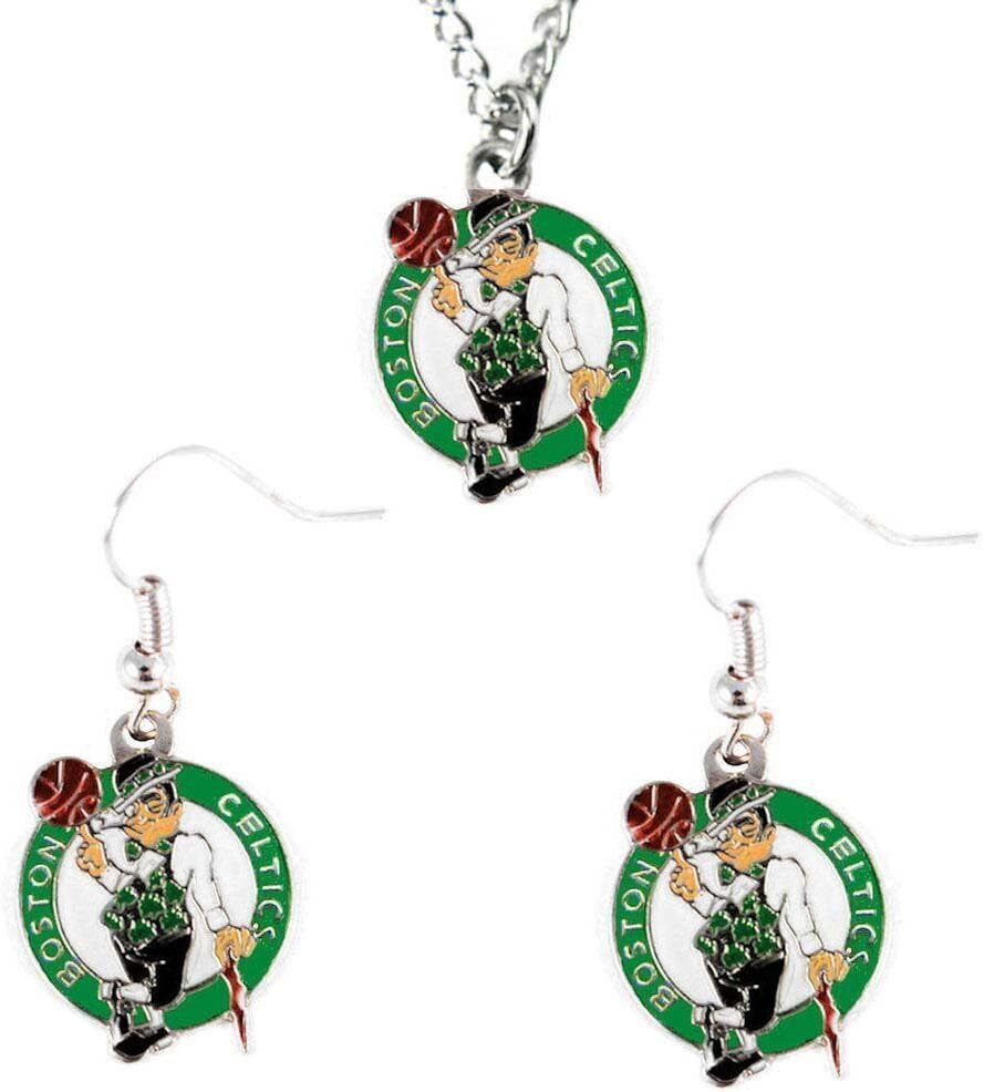 NBA Licensed Necklace & Dangler Earrings Set - Pick Your Team