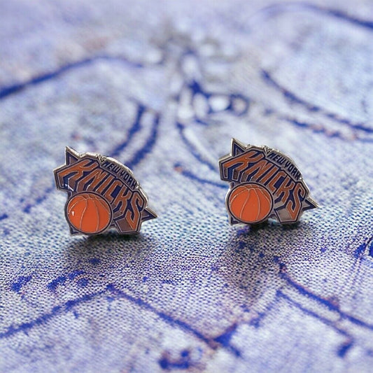 NEW YORK KNICKS TEAM POST STUD EARRINGS