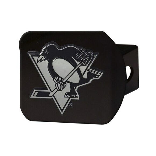 Pittsburgh Penguins Hitch Cover - Heavy Duty Black - 3.4" x 4"