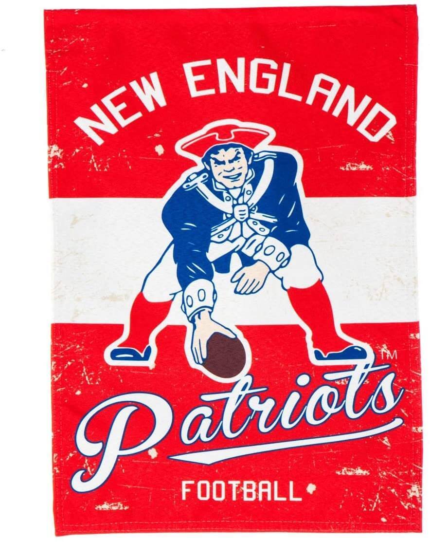 New England Patriots Double Sided Suede Team Flags 28"X44"  Vintage Look