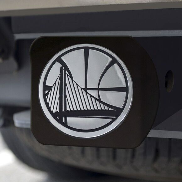 Golden State Warriors Hitch Cover - Heavy Duty Black - 3.4" x 4"