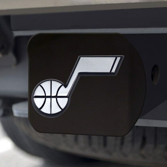 Utah Jazz Hitch Cover - Heavy Duty Black - 3.4" x 4"