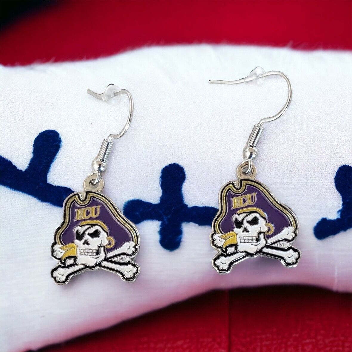 East Carolina Pirates Dangler Earrings