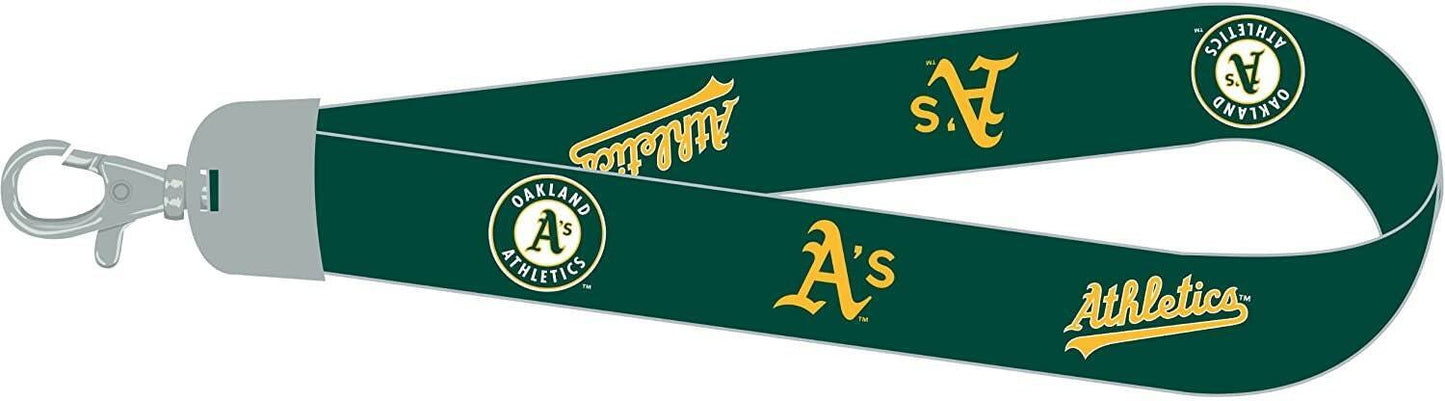 Oakland A's Wristlet Keychains Keyrings