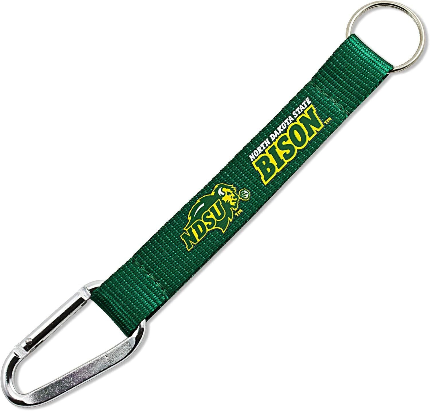 NORTH DAKOTA STATE BISON CARABINER LANYARD KEYCHAIN