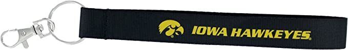 IOWA HAWKEYES DELUXE WRISTLET KEYCHAIN