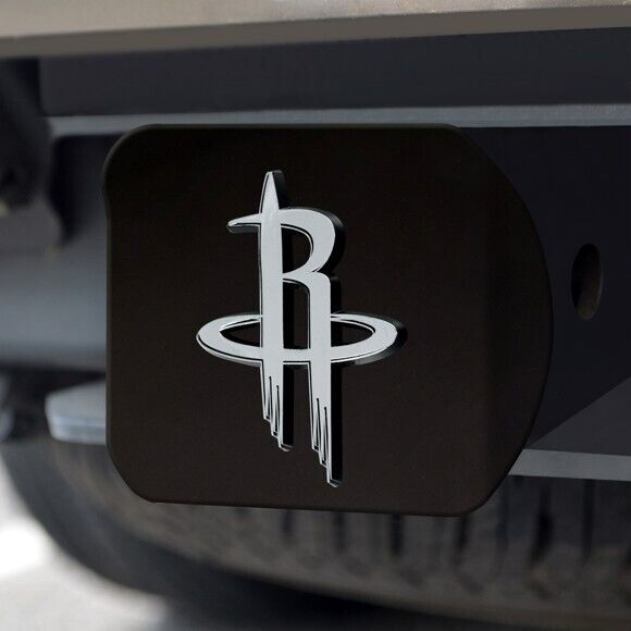 Houston Rockets Hitch Cover - Heavy Duty Black - 3.4" x 4"