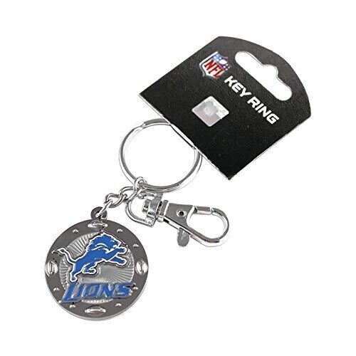 Detroit Lions Impact Metal Keychain Keyrings  Heavy Duty  1 1/4 inch round medal