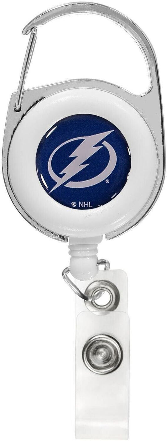 Tampa Bay Lightning 24 inch Heavy Duty Retractable Nylon Cord Carabiner Clip