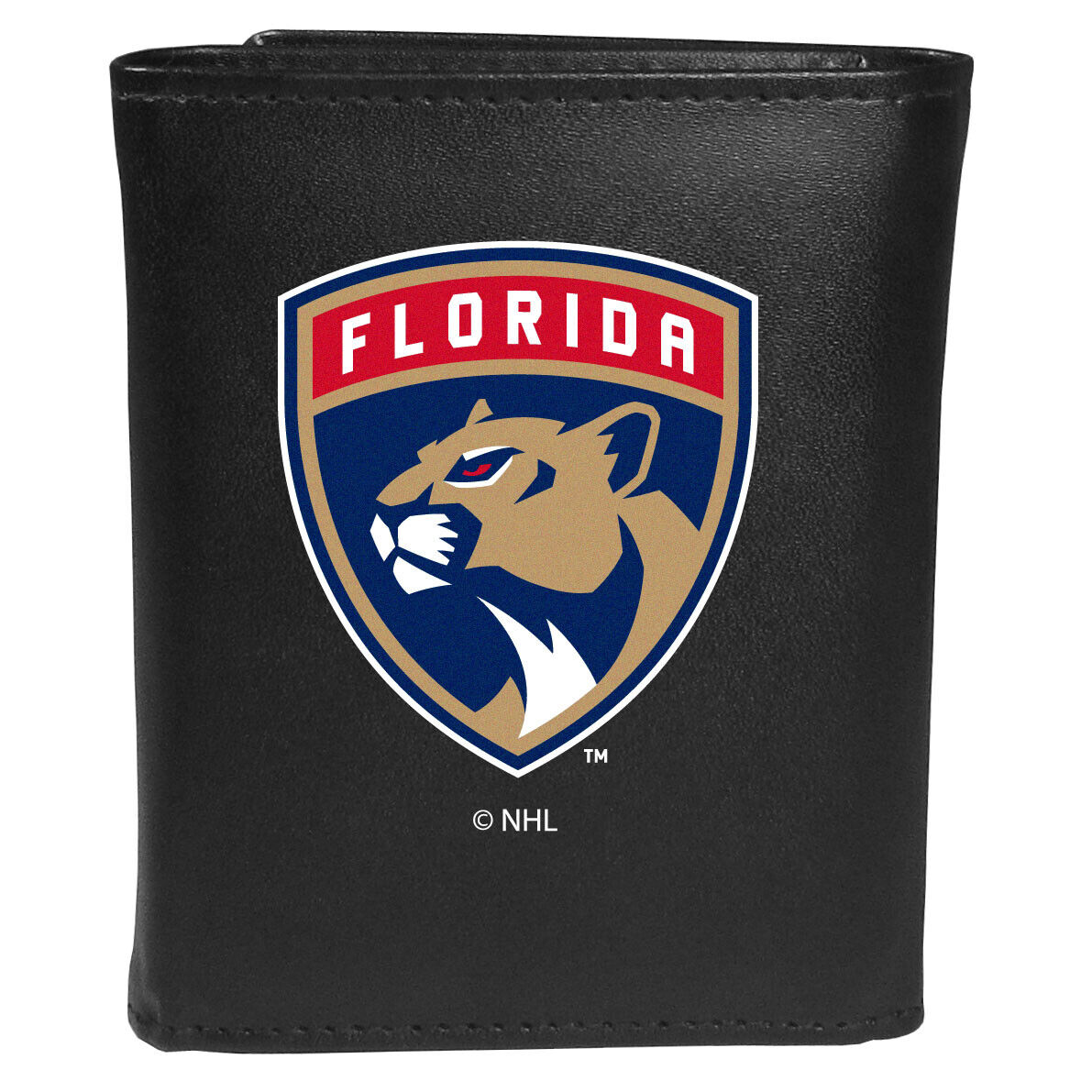 Florida Panthers Leather Tri-fold Wallet, Large Logo