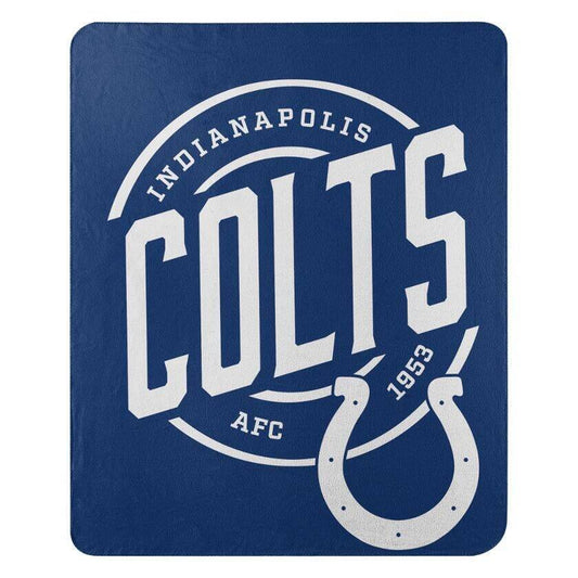 Indianapolis Colts Fleece Throw Blankets 50"x60" Whip Stitched