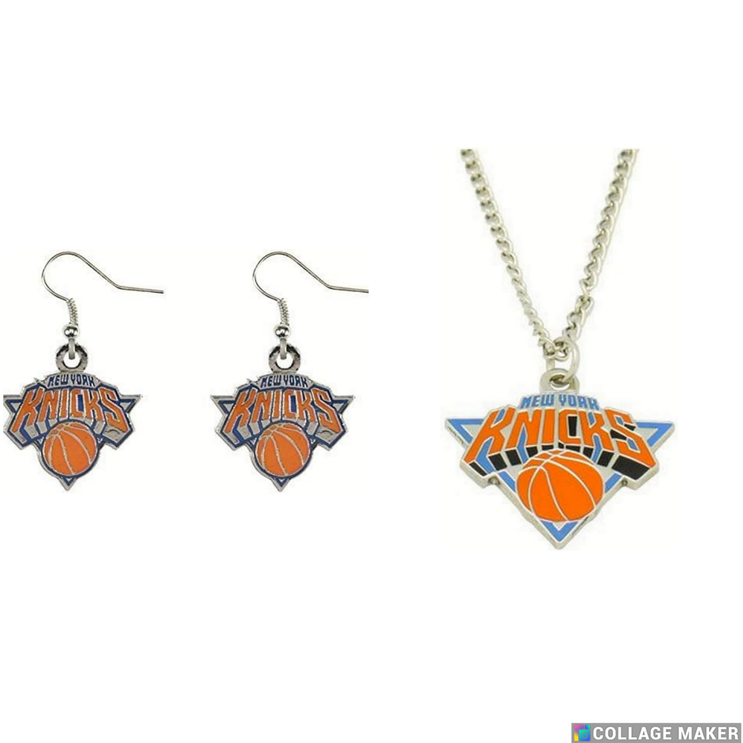 NBA Licensed Necklace & Dangler Earrings Set - Pick Your Team