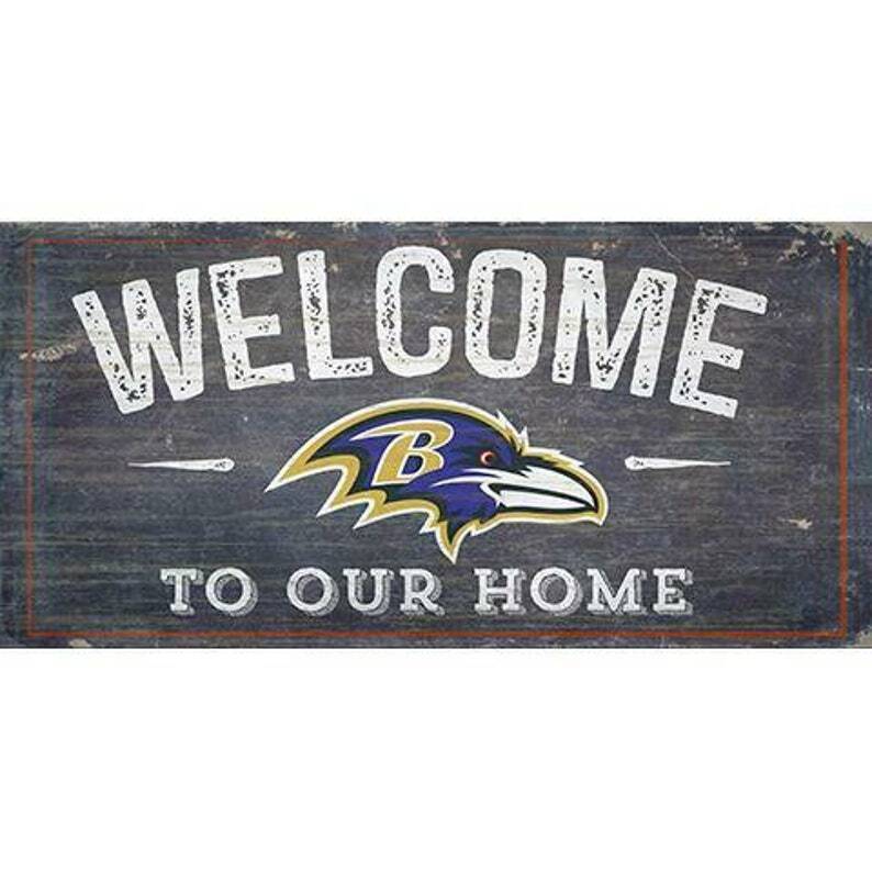 Baltimore Ravens Wood Signs 6"x12"