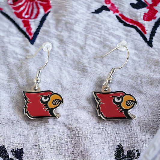 Louisville Cardinals Logo Dangler Earrings