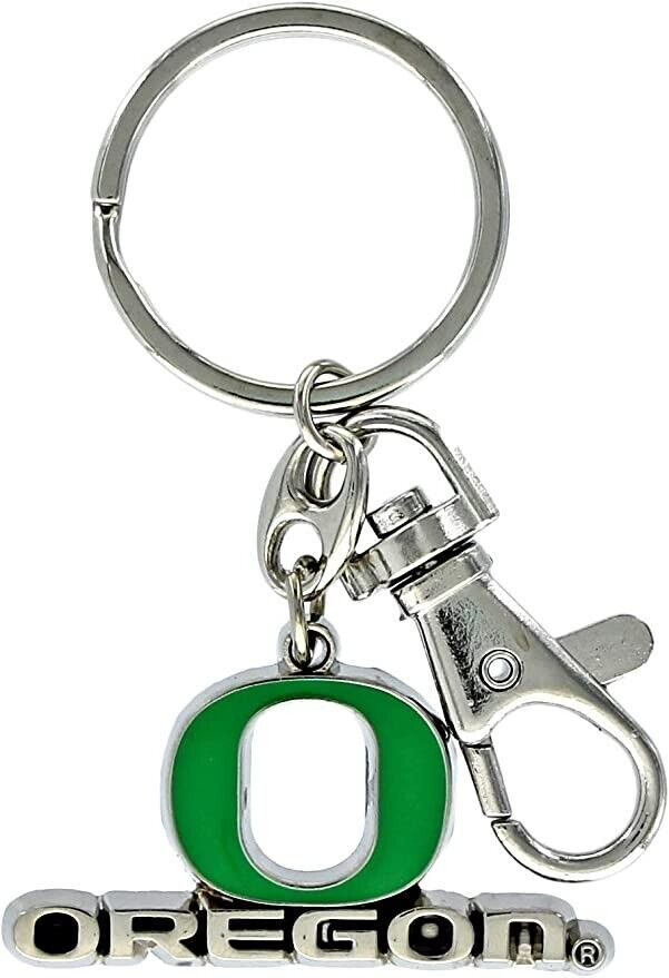 Oregon Ducks (Green) Heavyweight Metal Keychain Keyrings