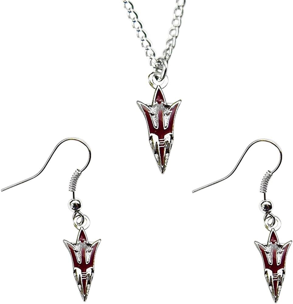 Arizona State Sun Devils Dangle Earrings & Necklace Set