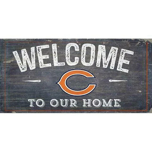 Chicago Bears "Welcome Home" Wood Signs 6"x12"