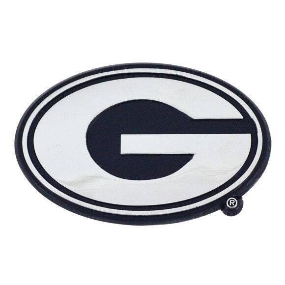 GEORGIA BULLDOGS - CHROME AUTO EMBLEM - 3" X 3"