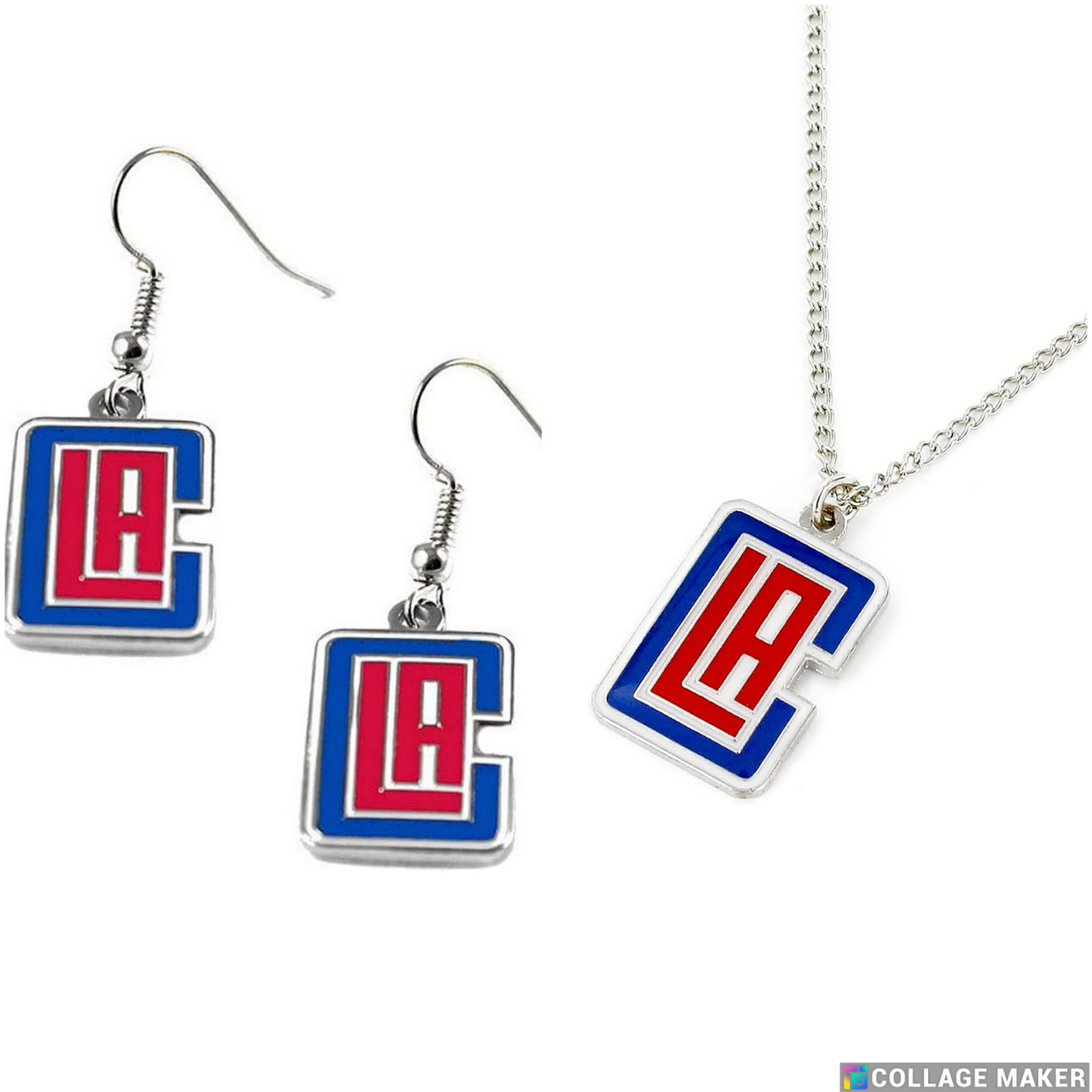 NBA Licensed Necklace & Dangler Earrings Set - Pick Your Team