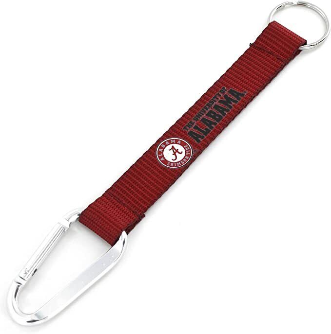 ALABAMA CRIMSON TIDE CARABINER LANYARD KEYCHAIN