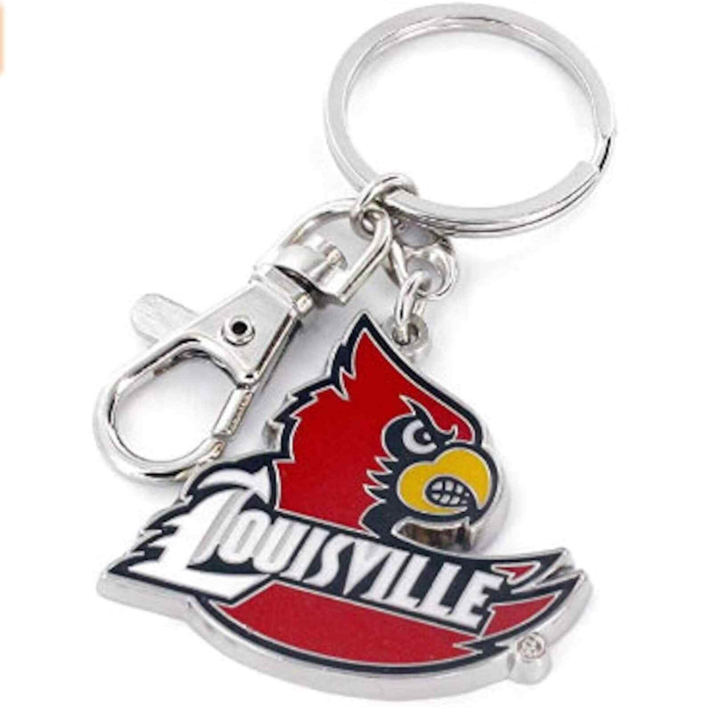 Louisville Cardinals Heavyweight Metal Keychain Keyrings